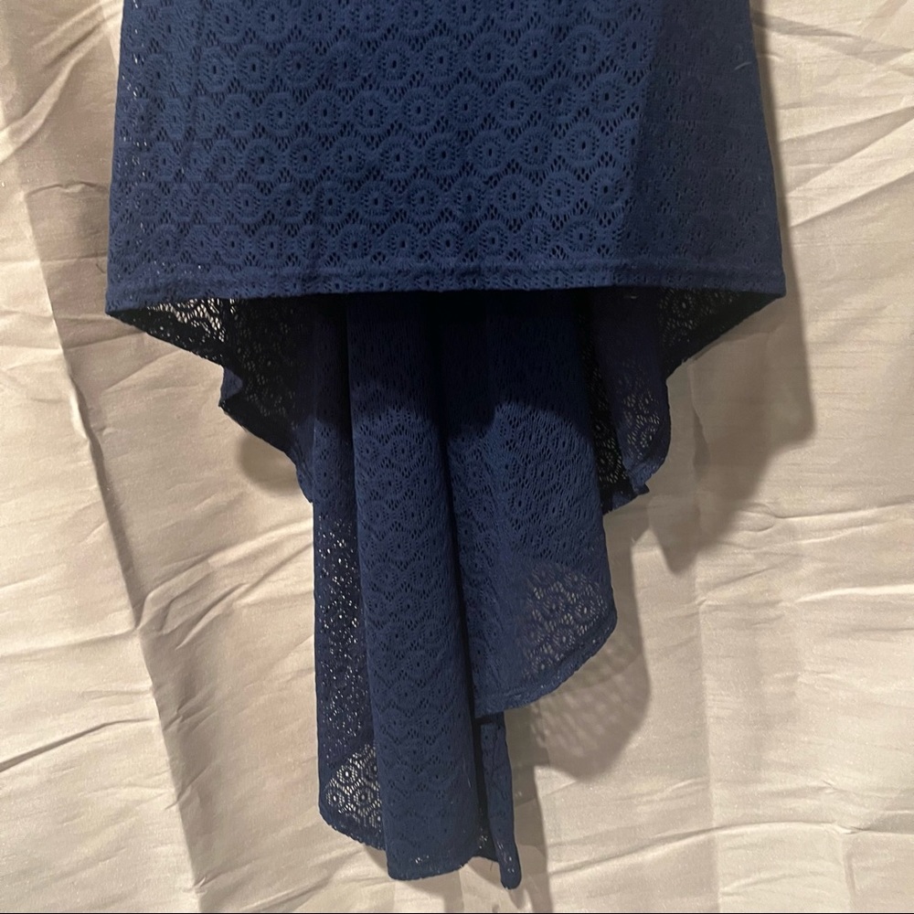 Rue 21 Navy Blue Lace High Low Dress - Picture 3 of 4